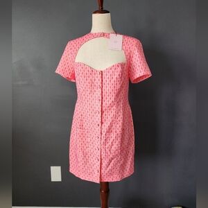 Hello Molly Baby Let's Go Mini Dress M Sz 6 Retro Inspired Geometric Pattern NEW